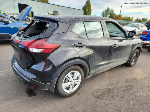 2022 Nissan Kicks S VIN 3N1CP5BV5NL494559 фото 3