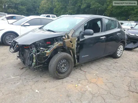 1N4AZ0CP7GC306646 — 2016 Nissan Leaf, Передняя часть, фото до ремонта