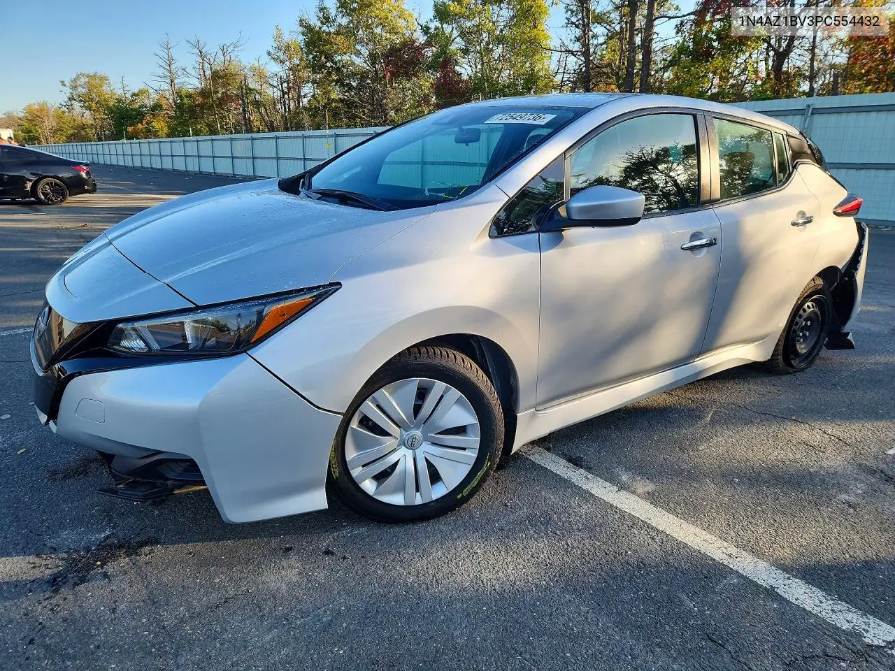 1N4AZ1BV3PC554432 Nissan Leaf 2023 — повреждение Передняя часть, фото до ремонта