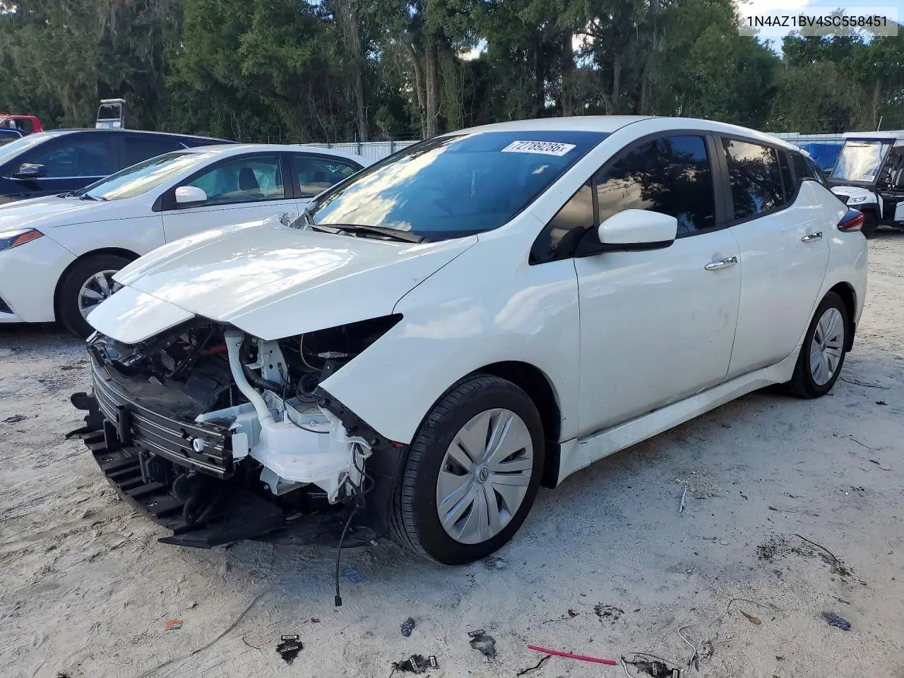 1N4AZ1BV4SC558451 Nissan Leaf 2025 — повреждение Передняя часть, фото до ремонта