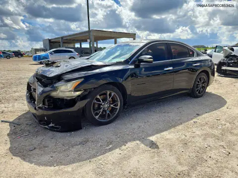1N4AA5AP8CC853426 — 2012 Nissan Maxima, Передняя часть, фото до ремонта