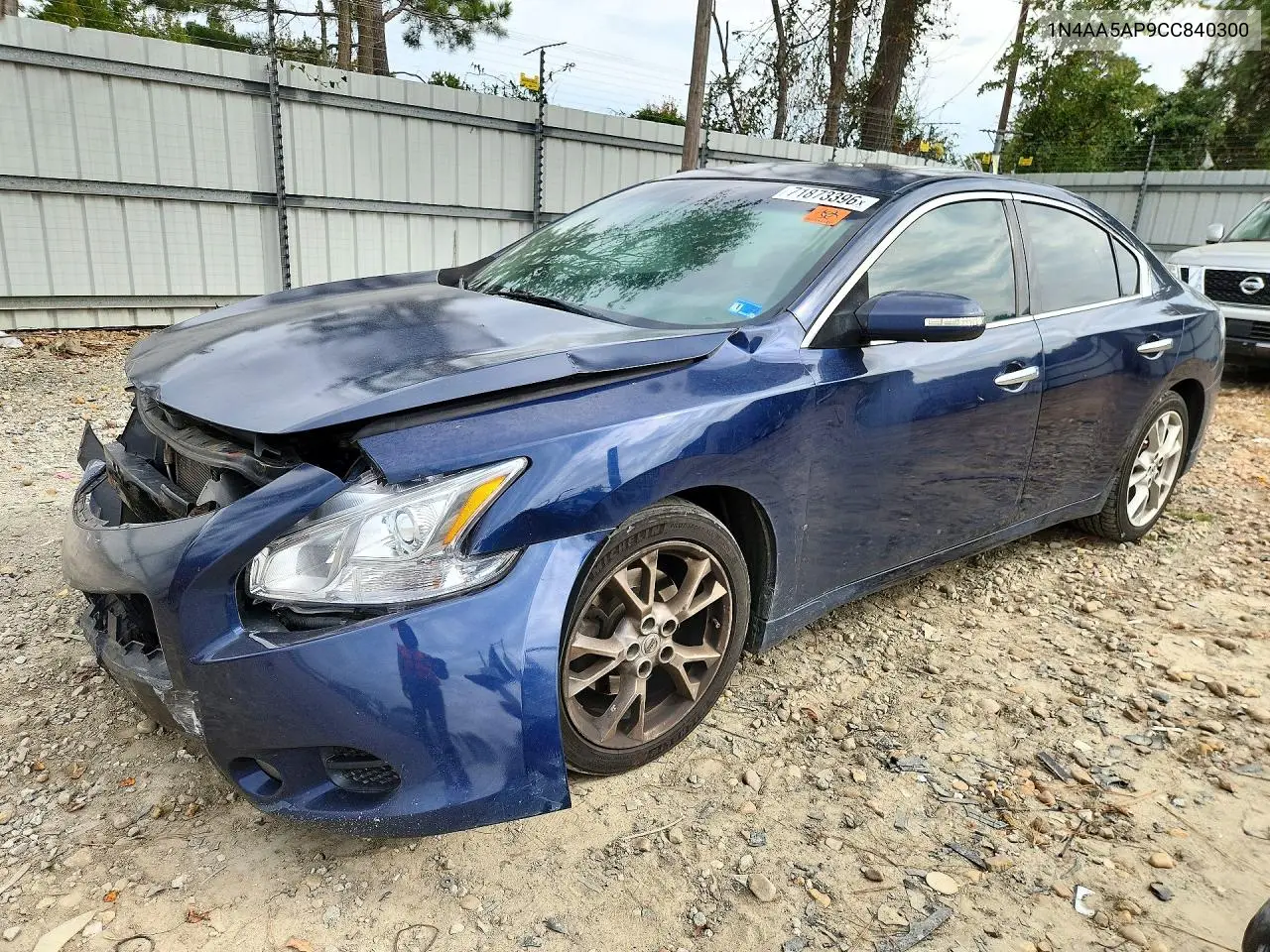 2012 Nissan Maxima 3.5 S VIN 1N4AA5AP9CC840300 фото 1