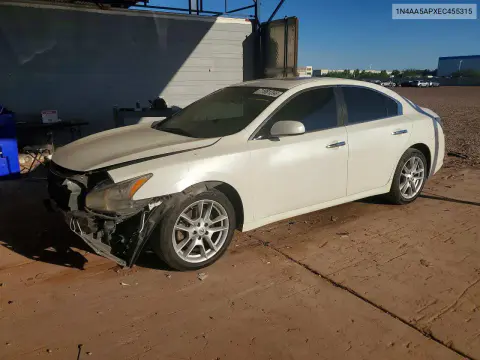 1N4AA5APXEC455315 — 2014 Nissan Maxima, Передняя часть, фото до ремонта