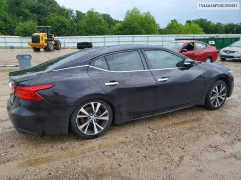2016 Nissan Maxima Platinum VIN 1N4AA6AP2GC392431 фото 3