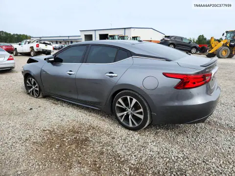 2016 Nissan Maxima Platinum VIN 1N4AA6AP2GC377959 фото 2