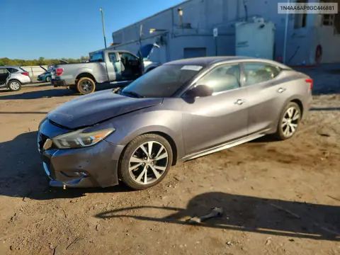 1N4AA6AP8GC446881 — 2016 Nissan Maxima, Передняя часть, фото до ремонта
