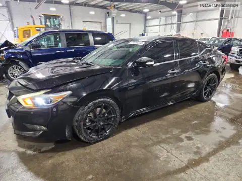 1N4AA6AP6GC398829 — 2016 Nissan Maxima, Передняя часть, фото до ремонта