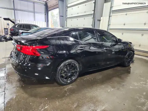 1N4AA6AP6GC398829 — 2016 Nissan Maxima, фото 3 с аукциона Copart, Передняя часть