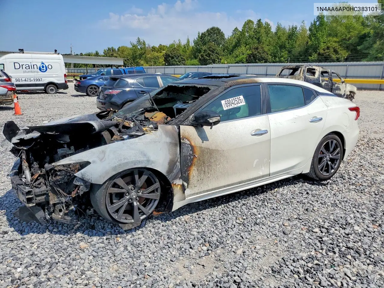 1N4AA6AP0HC383101 Nissan Maxima 2017 — повреждение Пожар, фото до ремонта