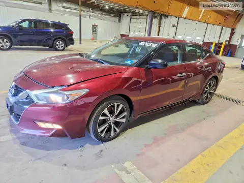 1N4AA6AP5HC408591 — 2017 Nissan Maxima, Передняя часть, фото до ремонта