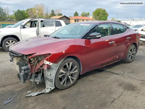 1N4AA6AP6HC440658 — 2017 Nissan Maxima, Передняя часть, фото до ремонта