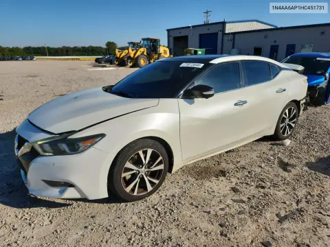 1N4AA6AP1HC451731 — 2017 Nissan Maxima, Задняя часть, фото до ремонта