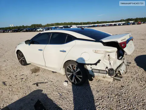 2017 Nissan Maxima Platinum VIN 1N4AA6AP1HC451731 фото 2