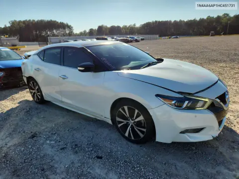 2017 Nissan Maxima Platinum VIN 1N4AA6AP1HC451731 фото 4