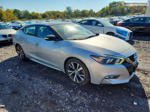 2017 Nissan Maxima 3.5 Sl VIN 1N4AA6AP9HC434322 фото 4