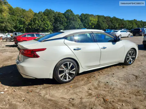 1N4AA6AP5HC388374 — 2017 Nissan Maxima, фото 3 с аукциона Copart, Передняя часть