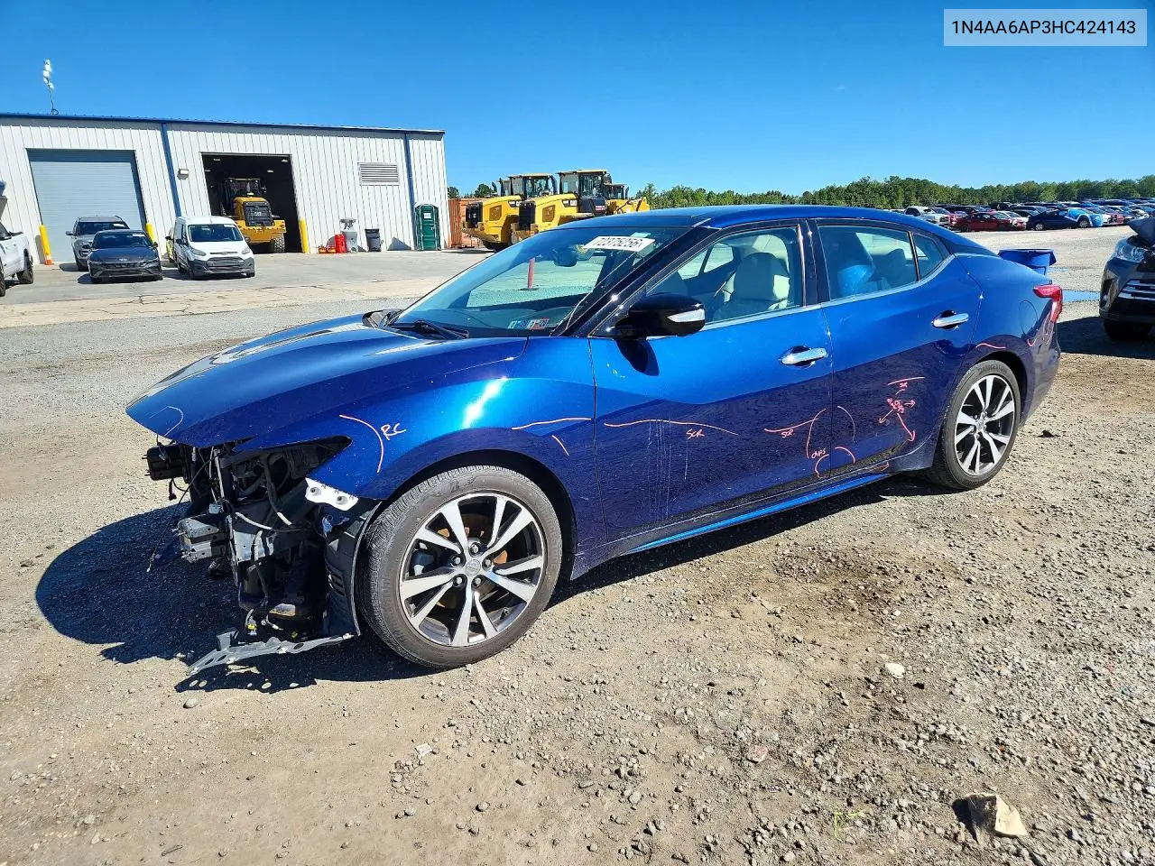 1N4AA6AP3HC424143 Nissan Maxima 2017 — повреждение Передняя часть, фото до ремонта