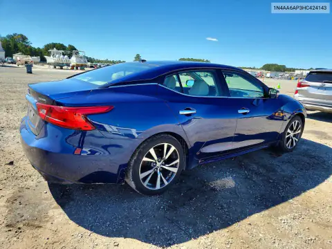 1N4AA6AP3HC424143 — 2017 Nissan Maxima, фото 3 с аукциона Copart, Передняя часть