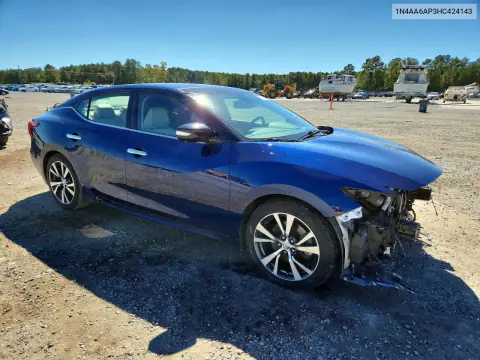 1N4AA6AP3HC424143 — 2017 Nissan Maxima, фото 4 с аукциона Copart, Передняя часть