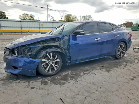 1N4AA6AP6JC369791 — 2018 Nissan Maxima, Передняя часть, фото до ремонта