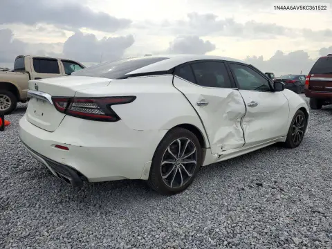 2019 Nissan Maxima 3.5 S VIN 1N4AA6AV5KC361522 фото 3