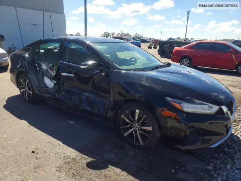 2021 Nissan Maxima Sv VIN 1N4AA6CV6MC507636 фото 4