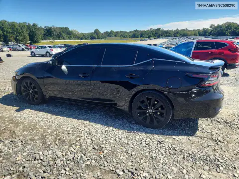 2022 Nissan Maxima Sr VIN 1N4AA6EV3NC508290 фото 2