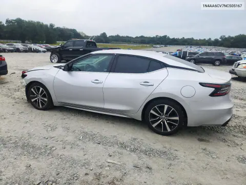 2022 Nissan Maxima Sv VIN 1N4AA6CV7NC505167 фото 2
