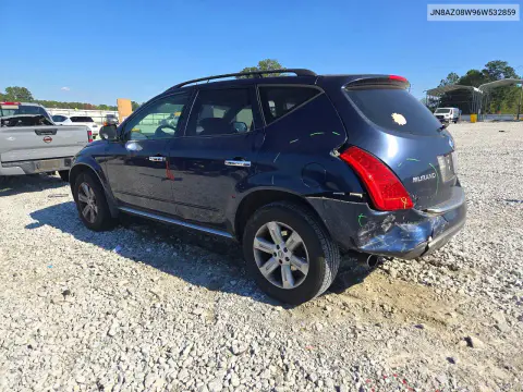 2006 Nissan Murano Sl VIN JN8AZ08W96W532859 фото 2