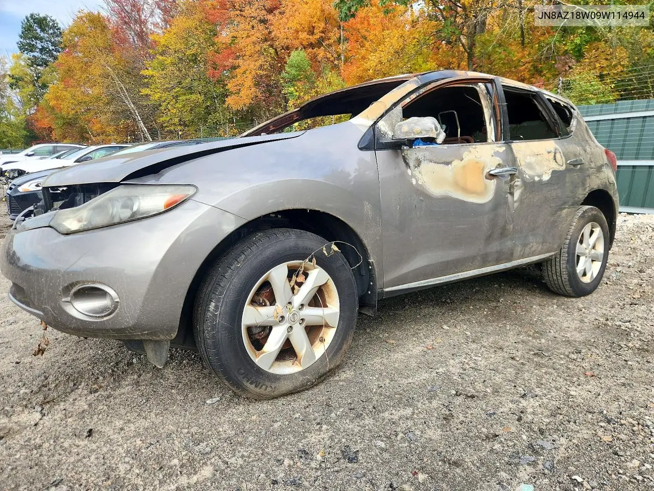 JN8AZ18W09W114944 Nissan Murano 2009 — повреждение Пожар, фото до ремонта
