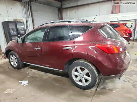 2009 Nissan Murano S VIN JN8AZ18U69W002230 фото 2