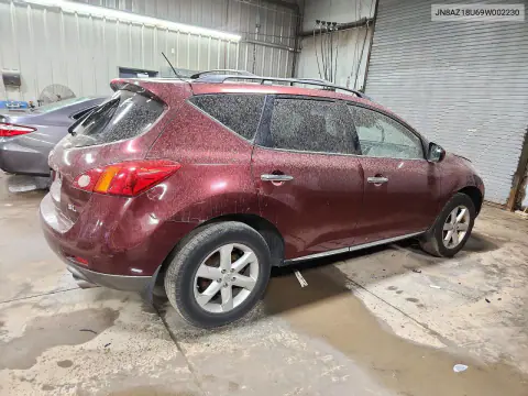 2009 Nissan Murano S VIN JN8AZ18U69W002230 фото 3