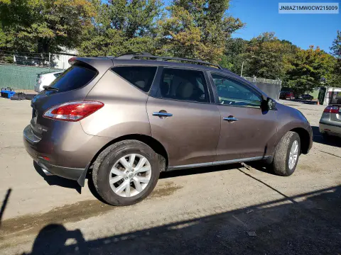 2012 Nissan Murano S VIN JN8AZ1MW0CW215009 фото 3