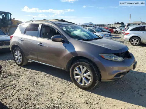 2012 Nissan Murano S VIN JN8AZ1MW4CW201484 фото 4