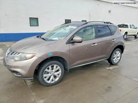 JN8AZ1MW7EW532045 Nissan Murano 2014 — повреждение Задняя часть, фото до ремонта