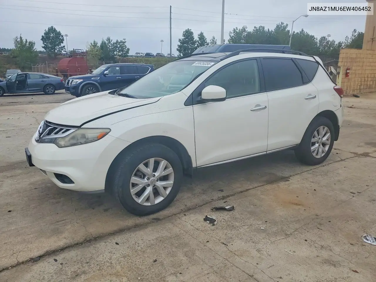 JN8AZ1MU6EW406452 Nissan Murano 2014 — повреждение Задняя часть, фото до ремонта
