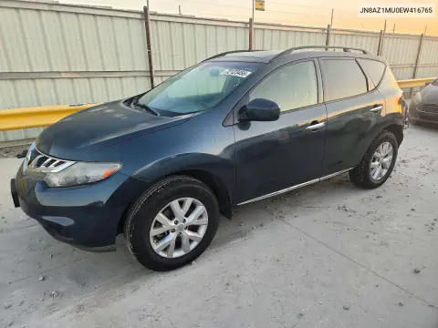 JN8AZ1MU0EW416765 — 2014 Nissan Murano, Задняя часть, фото до ремонта