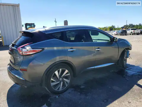 5N1AZ2MG9FN260174 — 2015 Nissan Murano, фото 3 с аукциона Copart, Передняя часть