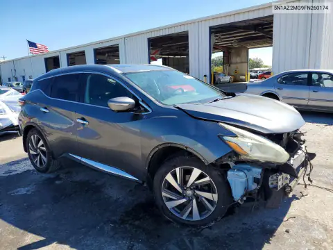5N1AZ2MG9FN260174 — 2015 Nissan Murano, фото 4 с аукциона Copart, Передняя часть