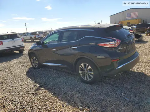 2015 Nissan Murano Sl VIN 5N1AZ2MG1FN240243 фото 2