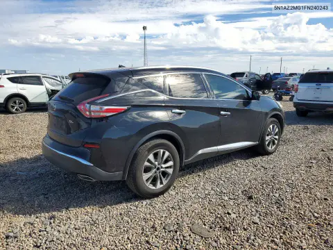 2015 Nissan Murano Sl VIN 5N1AZ2MG1FN240243 фото 3