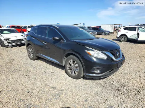 2015 Nissan Murano Sl VIN 5N1AZ2MG1FN240243 фото 4