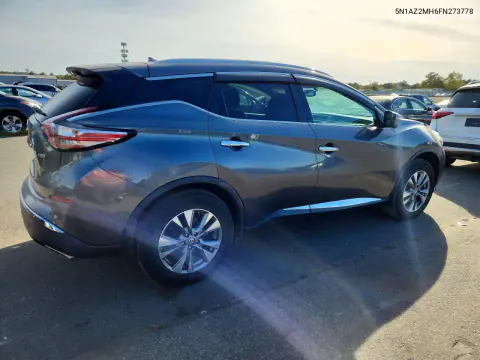 2015 Nissan Murano Sl VIN 5N1AZ2MH6FN273778 фото 3