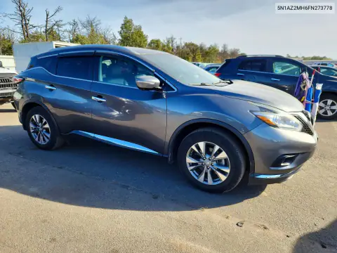 2015 Nissan Murano Sl VIN 5N1AZ2MH6FN273778 фото 4