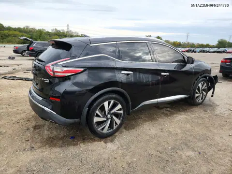 2015 Nissan Murano Platinum VIN 5N1AZ2MH9FN244730 фото 3