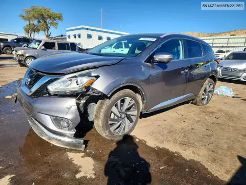 2015 Nissan Murano Platinum VIN 5N1AZ2MH8FN221259 фото 1