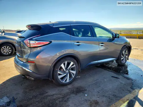 2015 Nissan Murano Platinum VIN 5N1AZ2MH8FN221259 фото 3