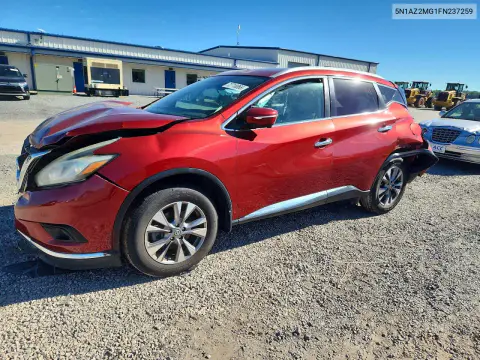 5N1AZ2MG1FN237259 — 2015 Nissan Murano, Передняя часть, фото до ремонта