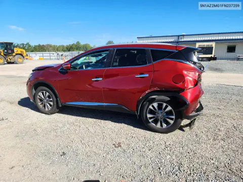 2015 Nissan Murano Sl VIN 5N1AZ2MG1FN237259 фото 2