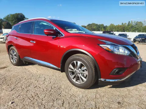 2015 Nissan Murano Sl VIN 5N1AZ2MH3FN281451 фото 4